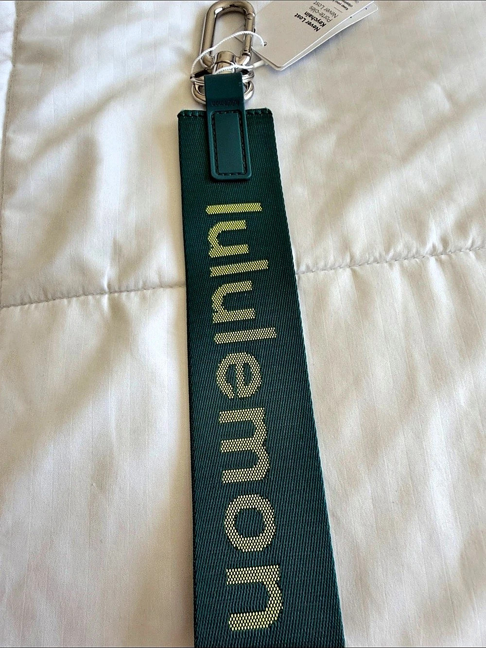 lululemon Never Lost Keychain Green Keychain NWT